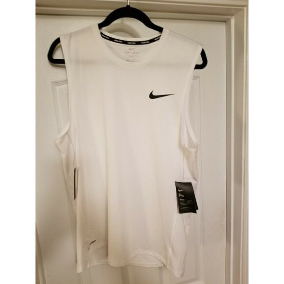 𝅺NIKE Pro Dri Fit Shirt Large White - Picture 6 of 10